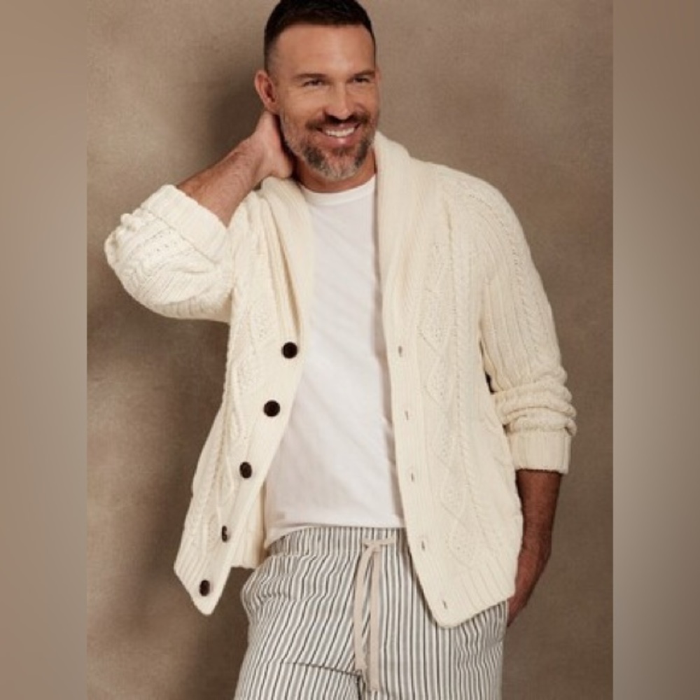 Brand New Banana Republic shawl Collar Cardigan: Small (fits like a Medium)